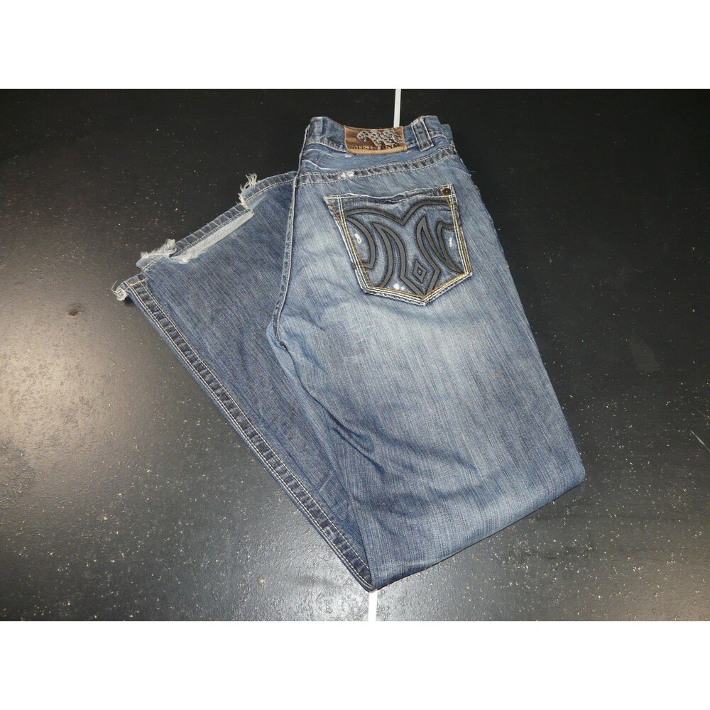Mek Dnm Denim Blue Jeans Tyler Boot Cut Bootcut Men's 34 - 34x34 - FLAWED
